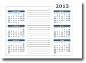 2013 Calendar Template - Free 2013 Monthly & Yearly Templates With ...