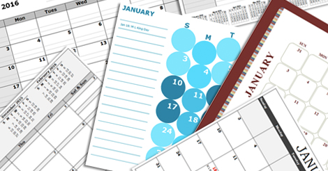excel calendar templates for mac