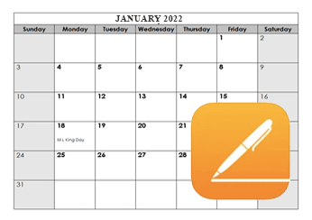 2023 Apple Pages Calendar