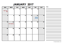 2017 Free Calendar PDF