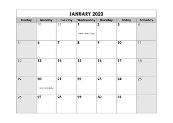 one year blank calendar for mac