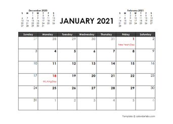 Printable 2021 Word Calendar Templates Calendarlabs