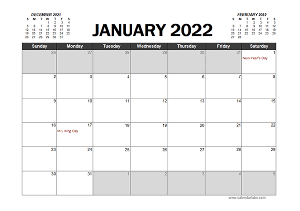 download 2022 calendar excel