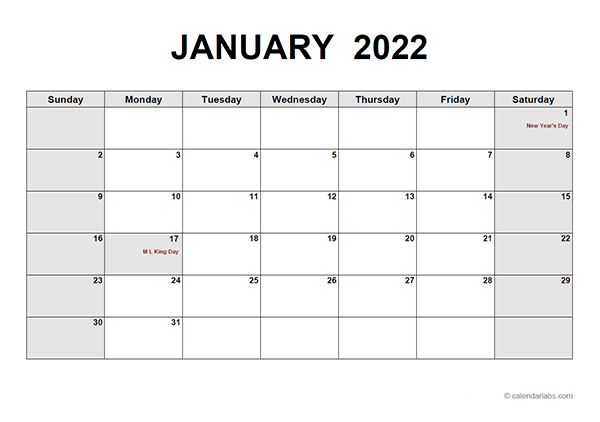 Downloadable 2022 Monthly Calendar Damiind