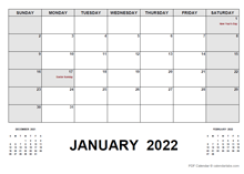 2022 Monthly Planner with New Zealand Holidays