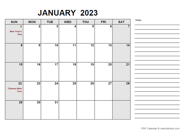 2023 Calendar with Philippines Holidays PDF - Free Printable Templates