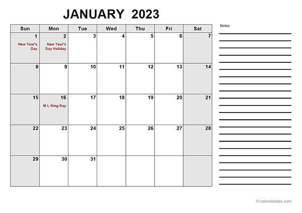 2023 Free Calendar PDF - Free Printable Templates