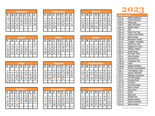  Calendar Of 2023 With Festivals Get Calendar 2023 Update Rezfoods 
