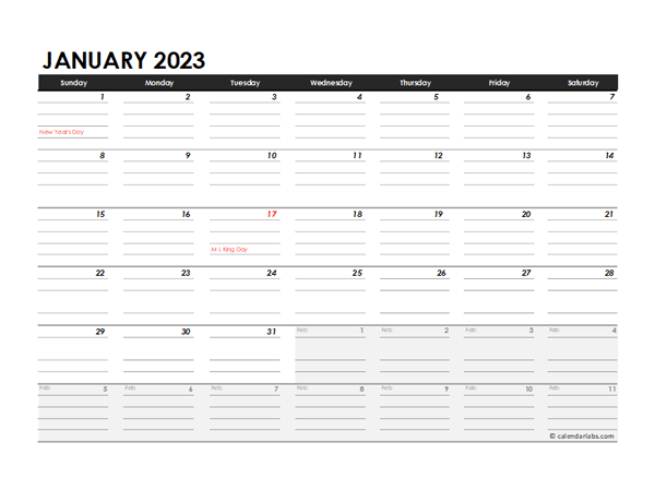 free excel calendar templates