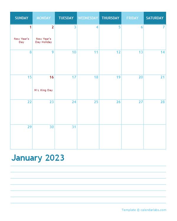 Gecomprimeerd harpoen Geroosterd 2023 Monthly Word Calendar Template Portrait - Free Printable Templates