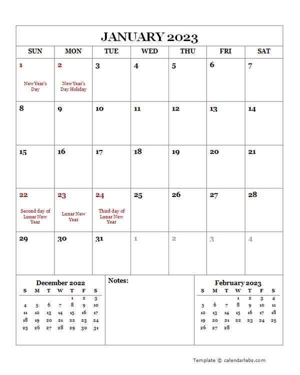2023 Printable Calendar With Hong Kong Holidays Free Printable Templates