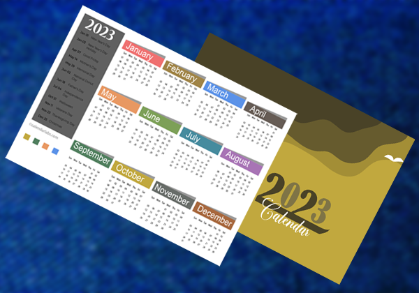 small pocket calendar 2023 printable free