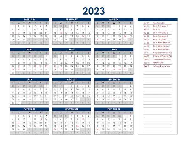 Uae Holiday Calendar 2023 Get Calendar 2023 Update