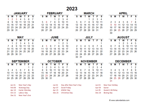  High Resolution New Zealand Holidays 2023