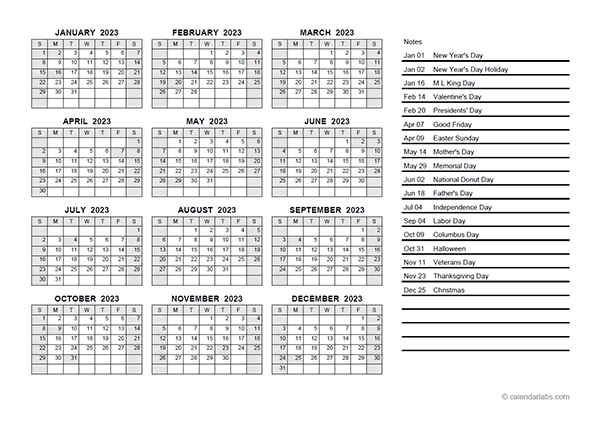 Uml Spring 2023 Calendar 2023 Yearly Calendar Pdf - Free Printable Templates