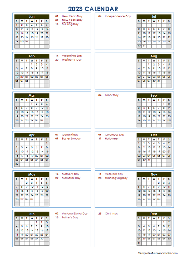 one-page-printable-2023-calendar-printable-world-holiday
