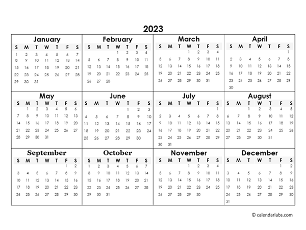 2023 Mini Month Calendar Printable Templates Free 2023 Calendar