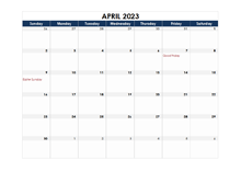 April 2023 Calendar with Holidays | CalendarLabs