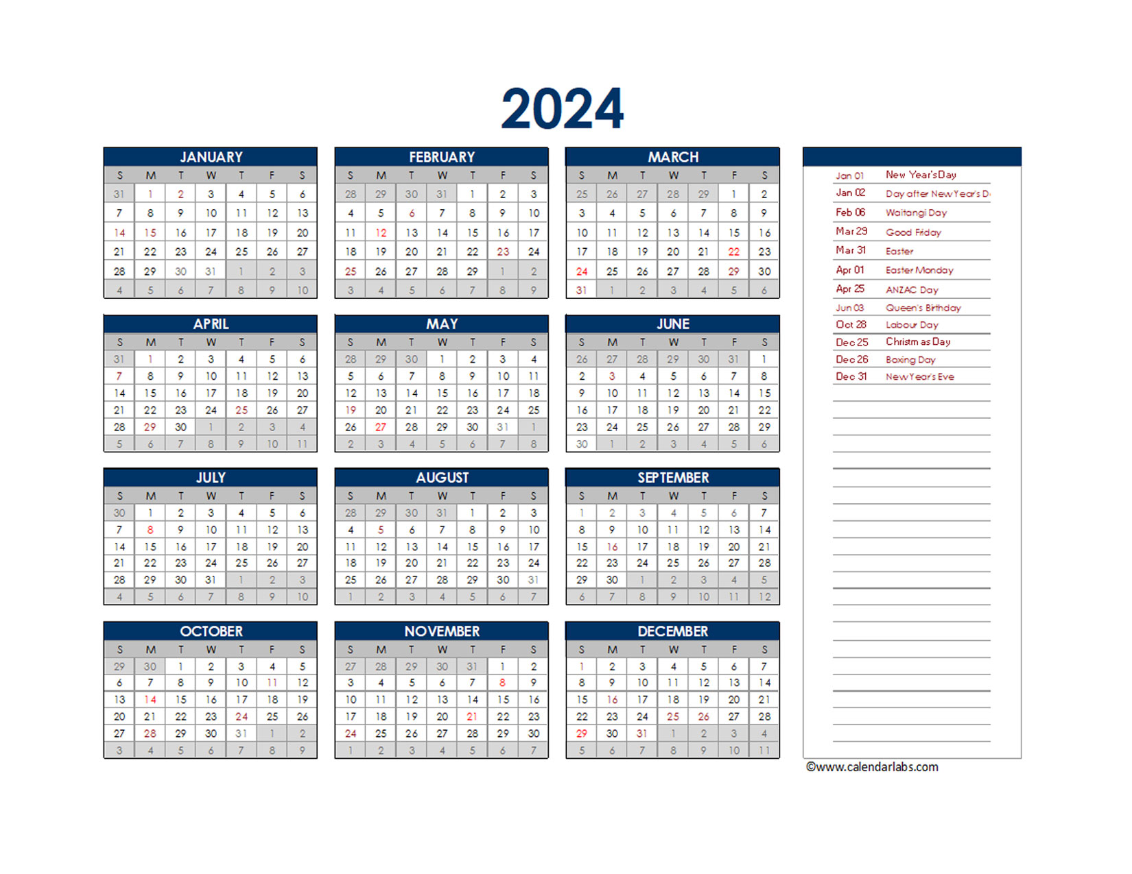 2024 New Zealand Calendar A Comprehensive Overview Calendar January 2025 Printable