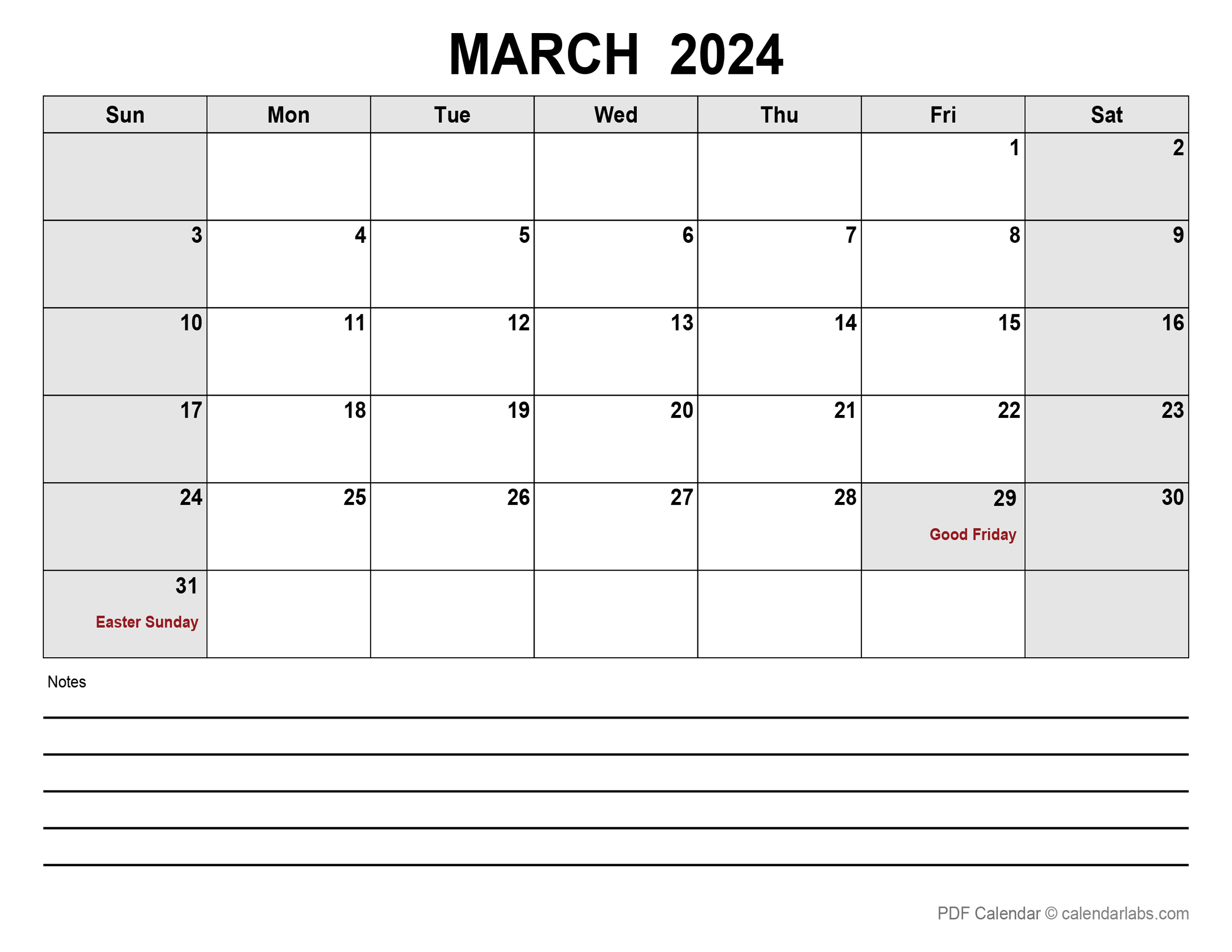 March 2024 Blank Monthly Calendar vrogue.co