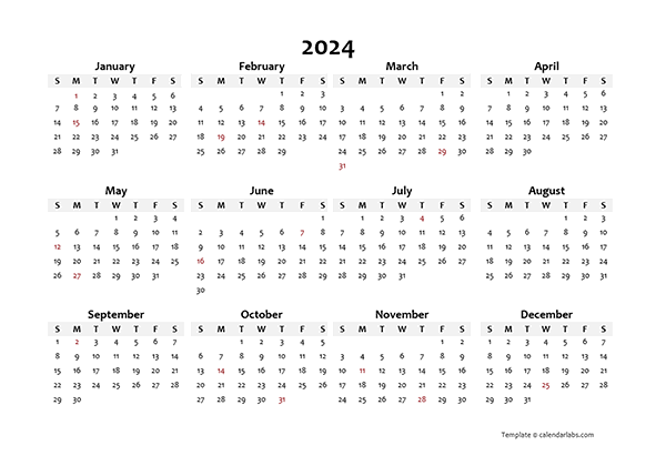 2024 Calendar Printable Word Document rodi lorrie