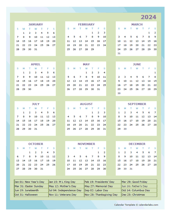 microsoft word template calendar