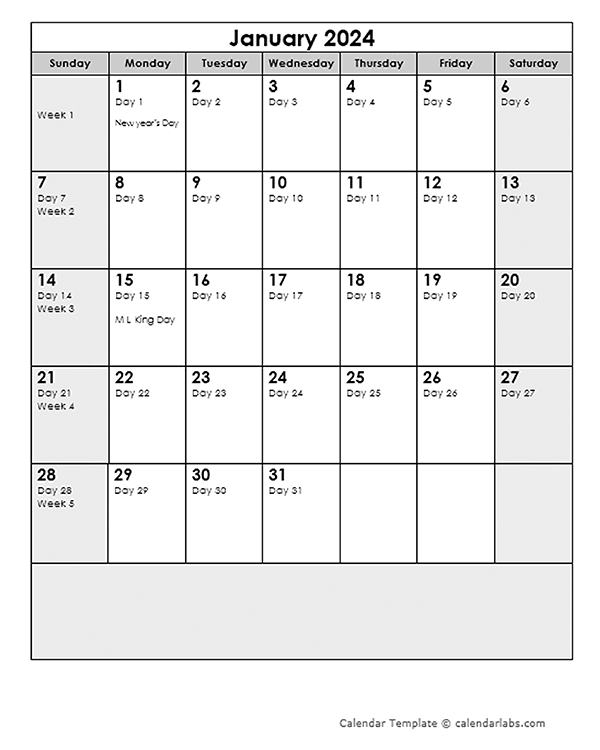 2024 Calendar With Julian Dates Free Printable Templates