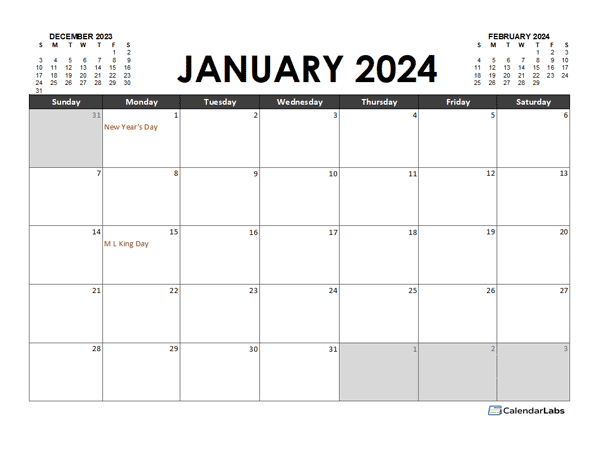 Free Printable Monthly Planner 2024