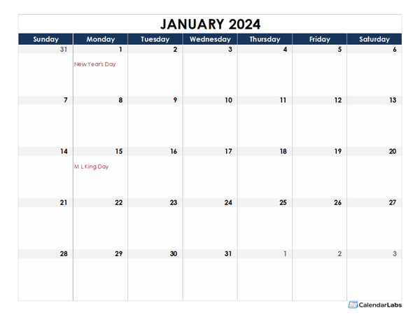 Blank Calendar Template Printable 2024 Calendar 2024 Ireland Printable