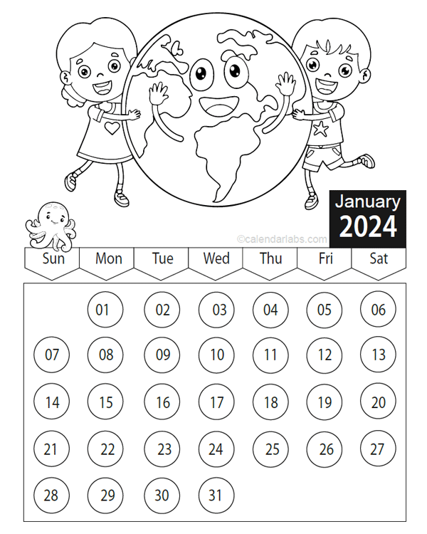 Free Calendar 2024 Printable For Kids Jinny Lurline