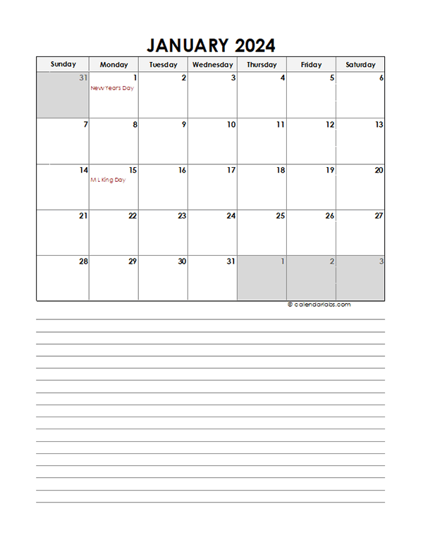2024 Monthly Excel Template Calendar - Free Printable Templates