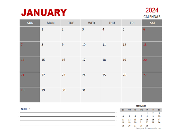 2024 Calendar Monthly Template Powerpoint Robbi Christen