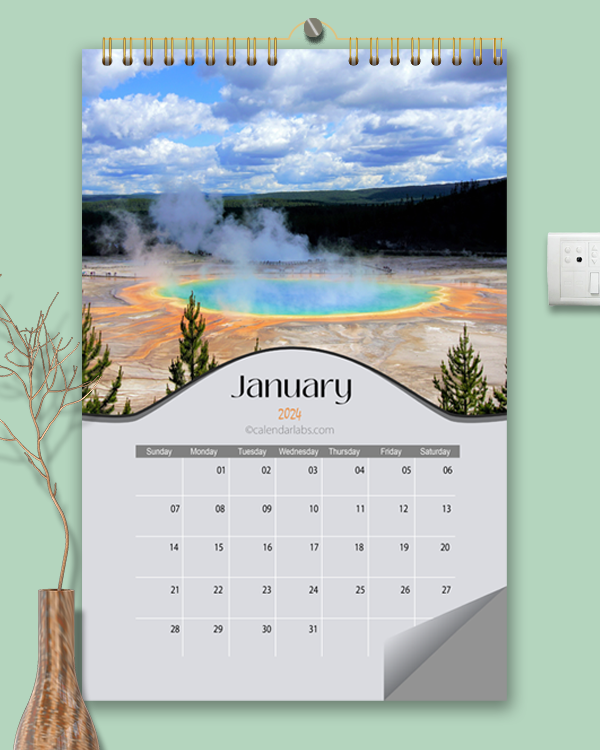 2024 National Park Wall Calendar - Free Printable Templates