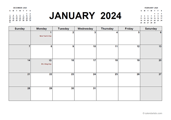 2024 Printable Calendar PDF - Free Printable Templates