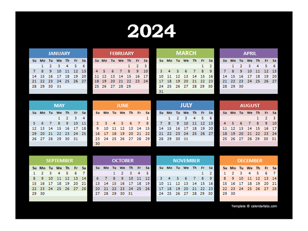 2024 Yearly Calendar For Powerpoint Free Printable Templates