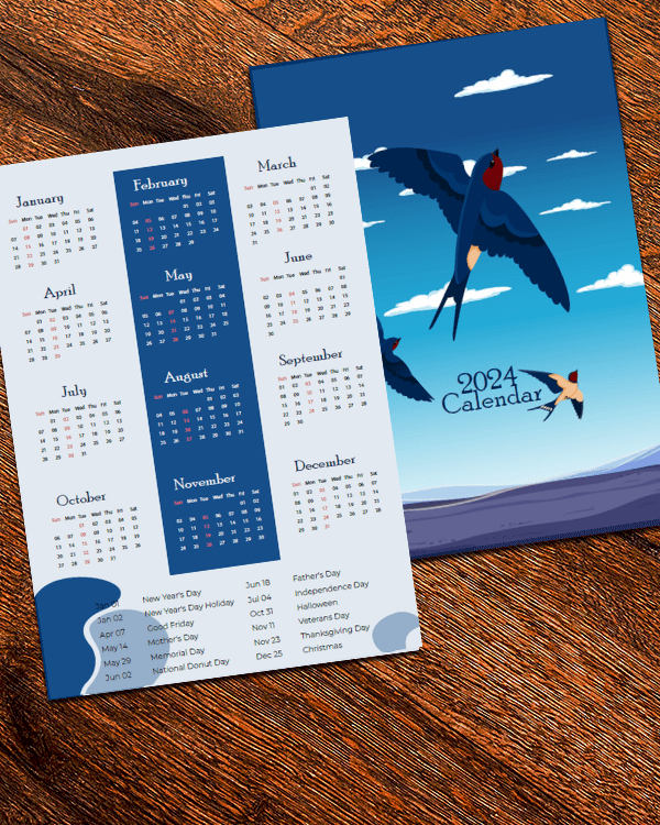 At A Glance Pocket Calendar 2024 Free Printable Templates