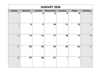 2024 Blank Calendar Template Pdf Editable Grid