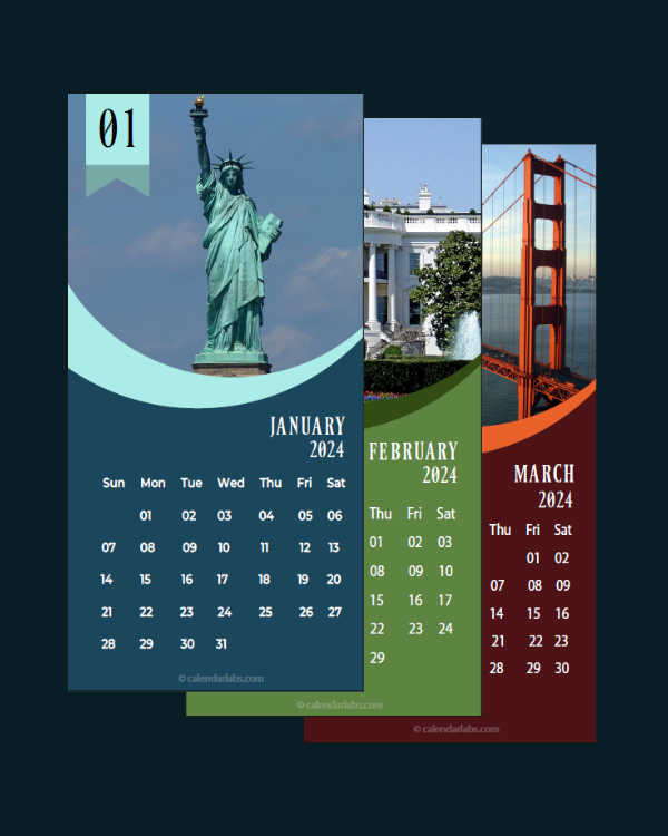 Personalized Desk Calendars 2024 Printable Holidays Calendar 2024