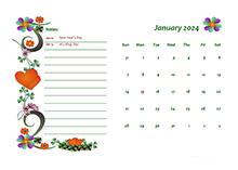 Free Printable Calendar for Kids - Dated and Undated (2024-2025
