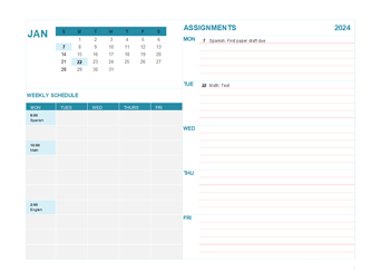 Free 2024 Student Calendar Templates - CalendarLabs