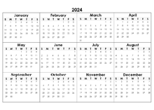 Mini Calendario 2024