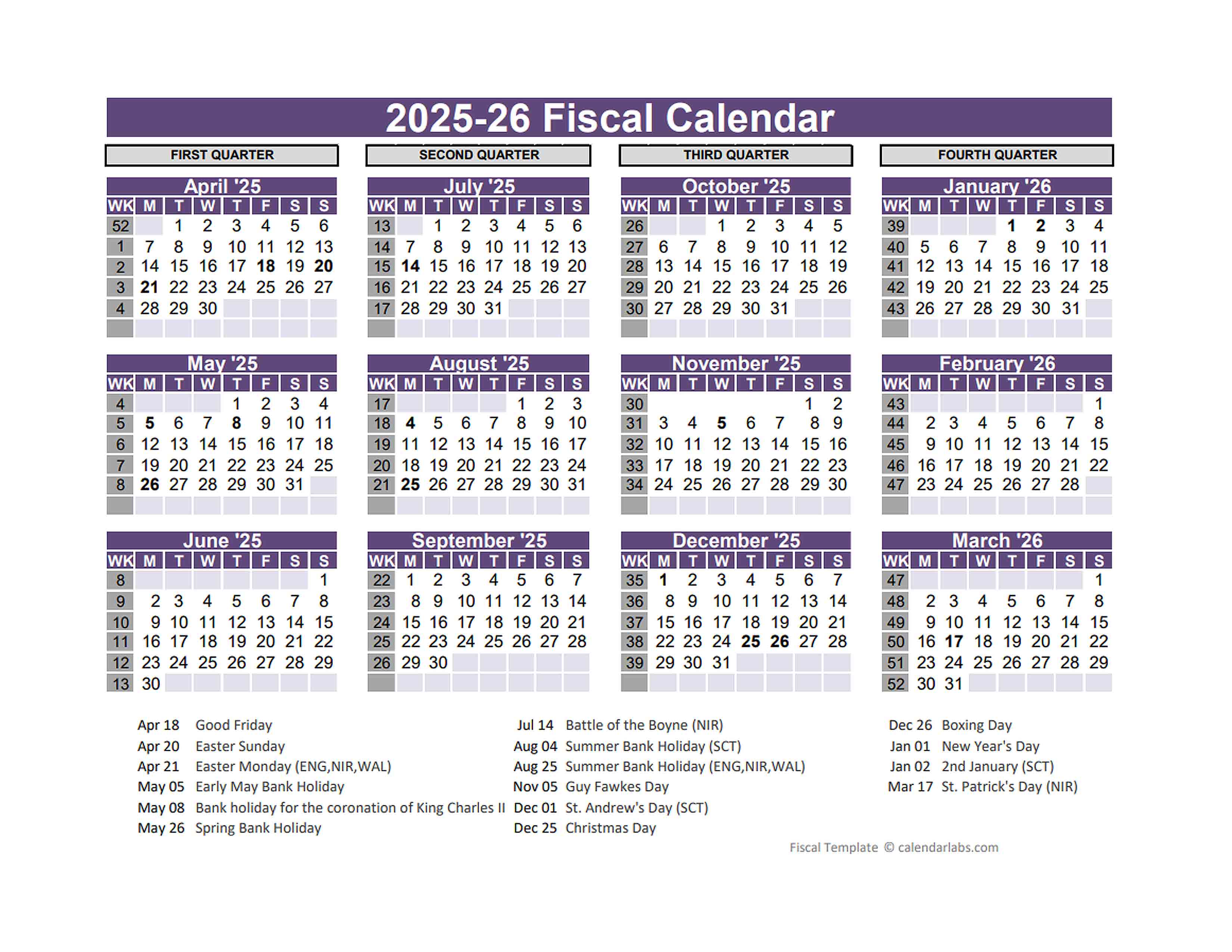 Calendar Fiscal Ian 2025 Lois Sianna