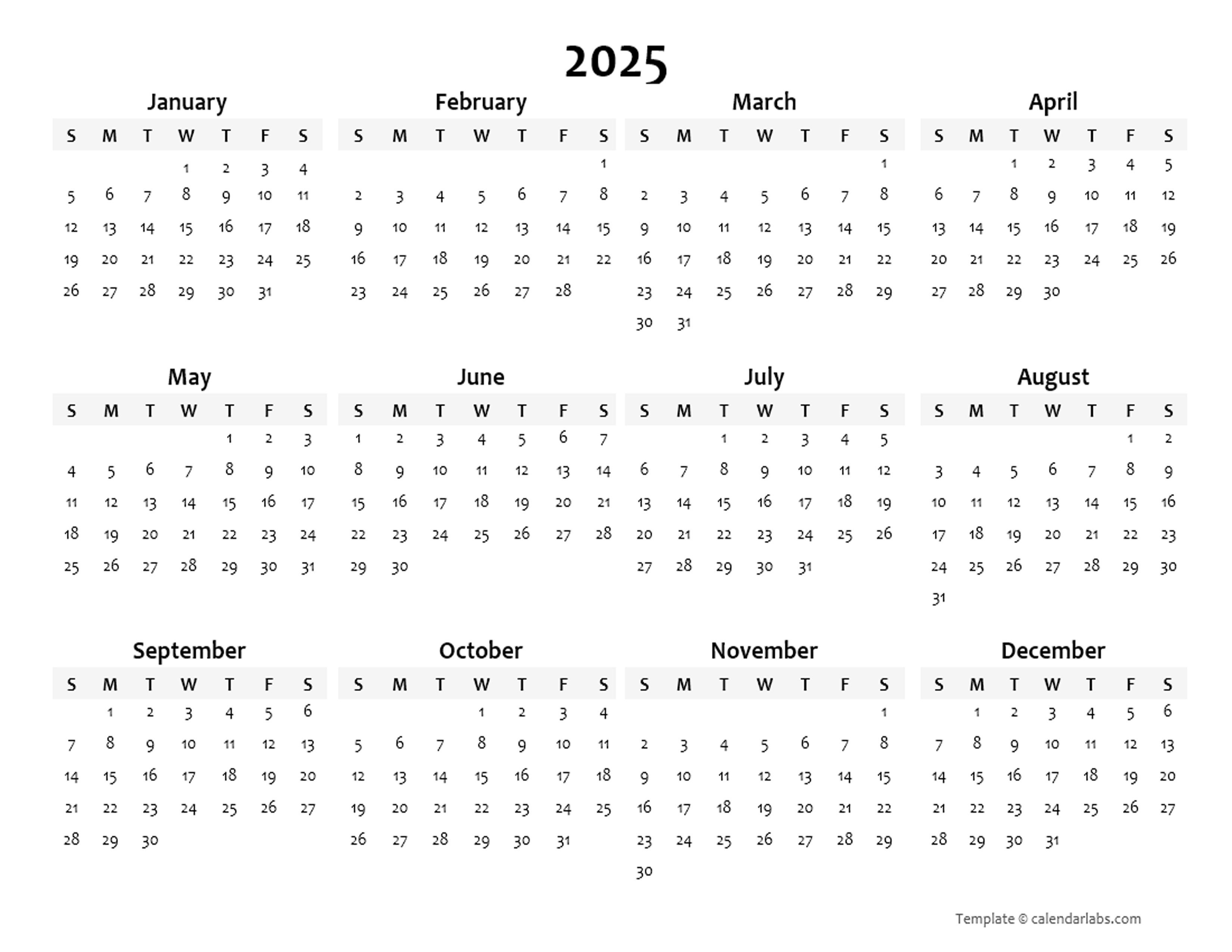 2025 Blank Calendar Template Free Printable Onedrive Connie Alejandra