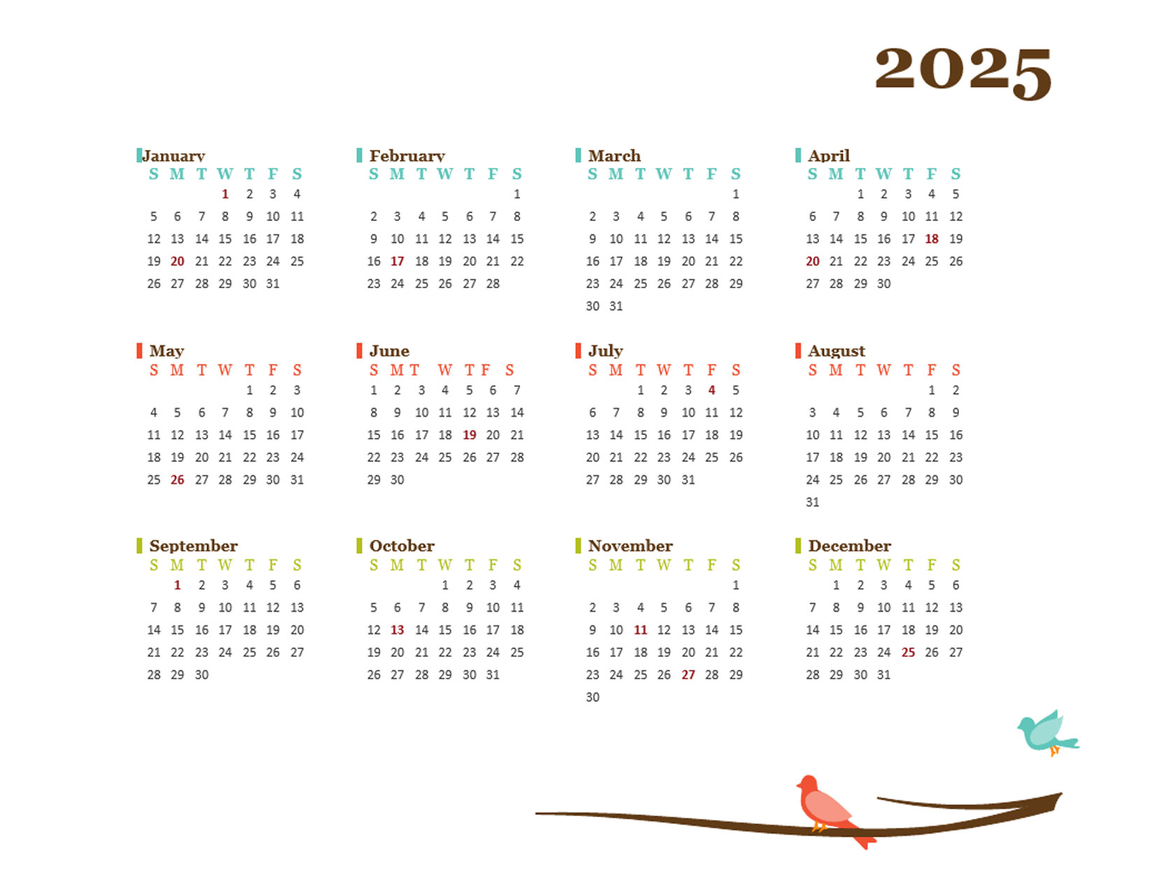 2025 Blank Calendar Template Free Printable Stickers Cute Emlyn Georgiana