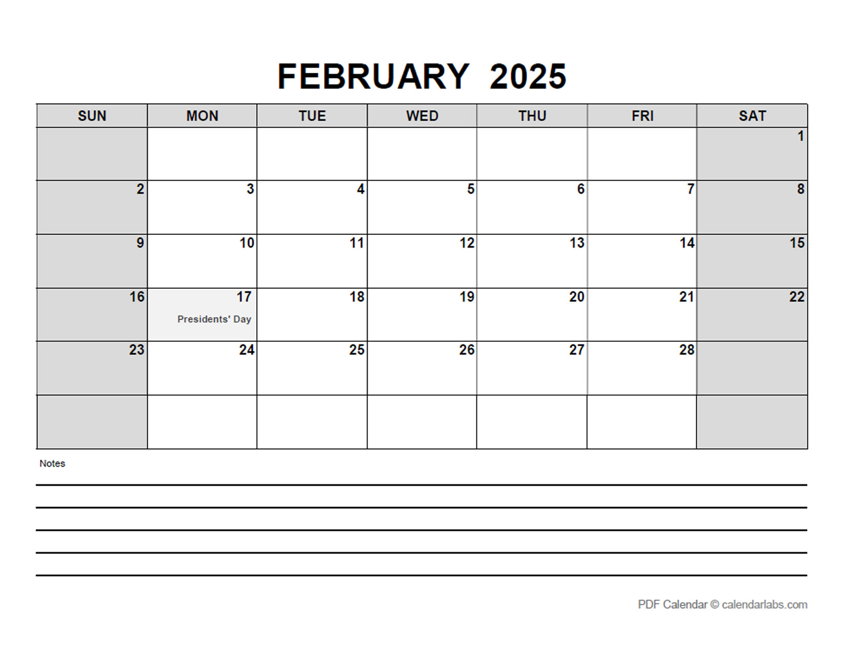 February 2025 Calendar Calendarlabs vrogue.co