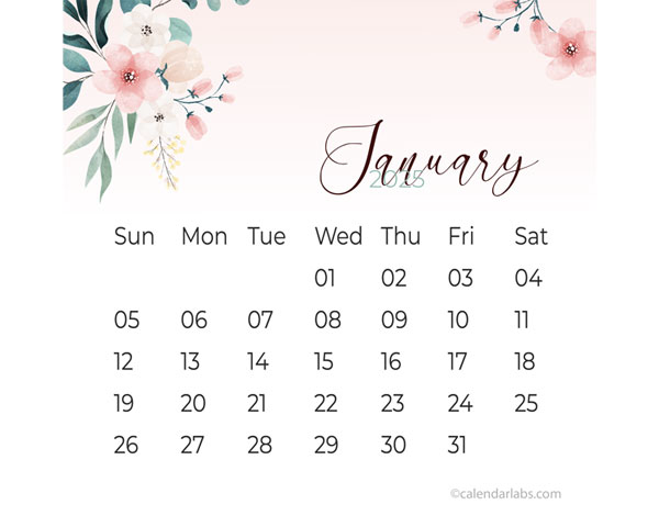 2025 Desk Calendar Cute Floral - Free Printable Templates