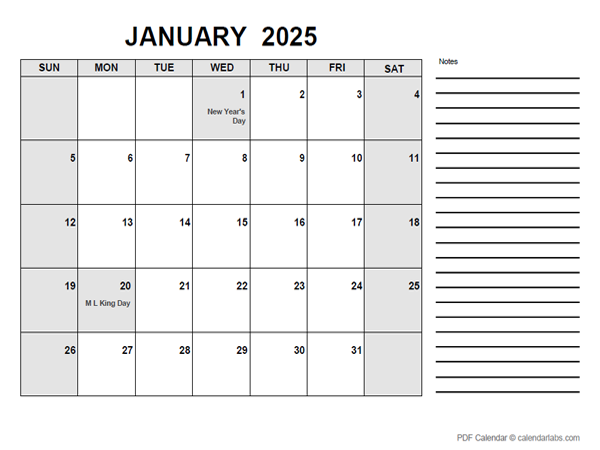 2025 Free Calendar PDF - Free Printable Templates