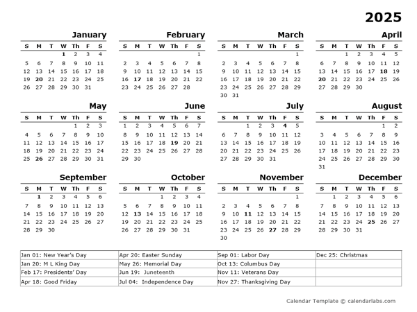 2025 Printable Yearly Design Calendar - Free Printable Templates