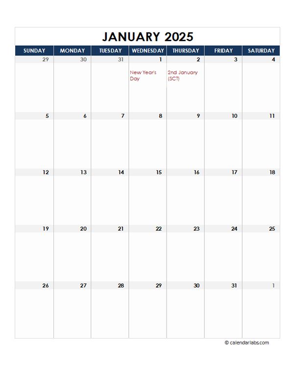 2025 UK Calendar Spreadsheet Template Free Printable Templates