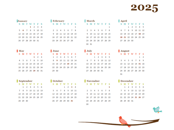2025 Yearly Germany Calendar Design Template